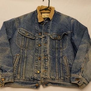 Vintage Lee Storm Rider Denim Jacket Mens Large
